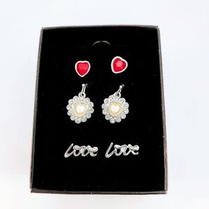 Lovely Sparkle 3 Pair Earring Set